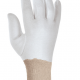 interlock bleached gloves with natural knitted wrist