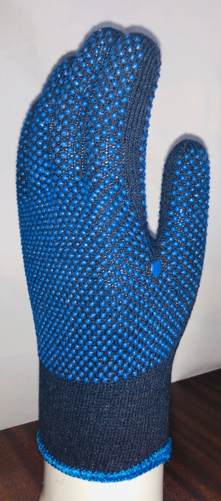 Art 6100 Blue Seamless Pvc Double Side Dotted Glove